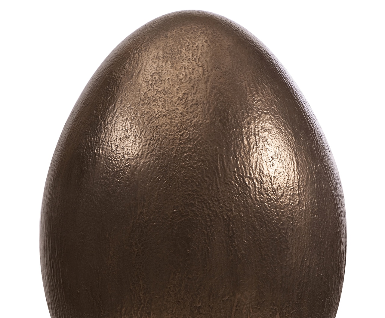 Big Copper Coloured Egg With White Background