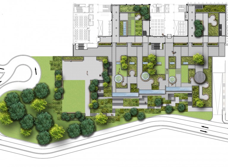 Plan of the Refectory Roof garden