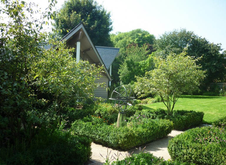 Parterre and lawn at the Box House