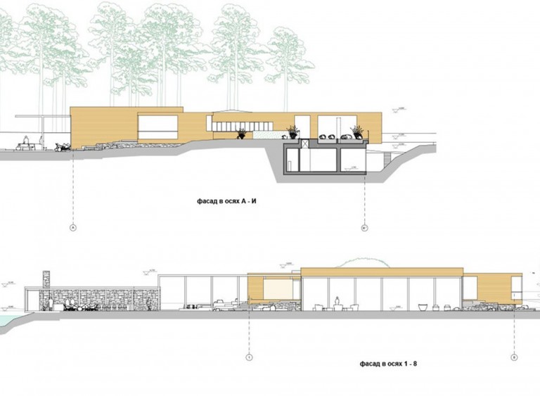 Architects plans of the villa in Kyiv