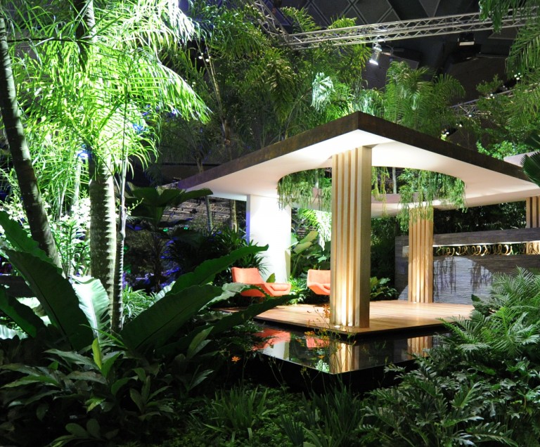 2012 Singapore Garden Festival winner of 2 awards - garden with semi-covered spaces