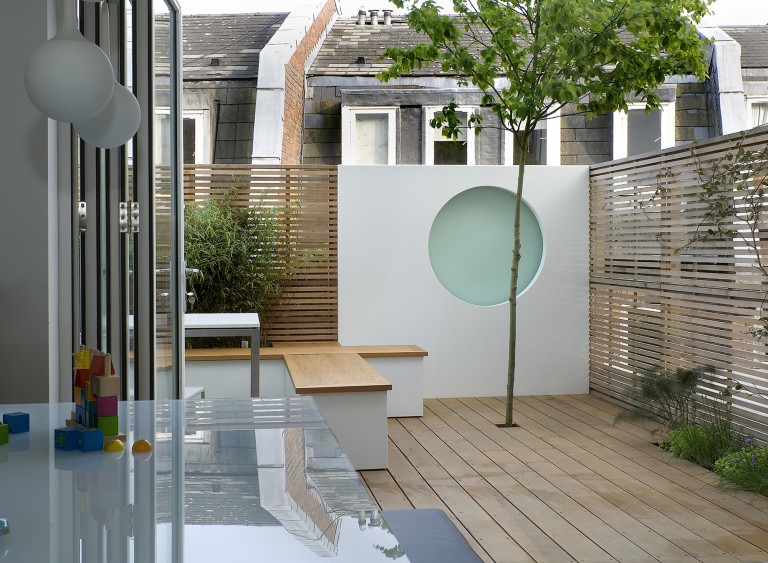 View from inside the house looking to the garden