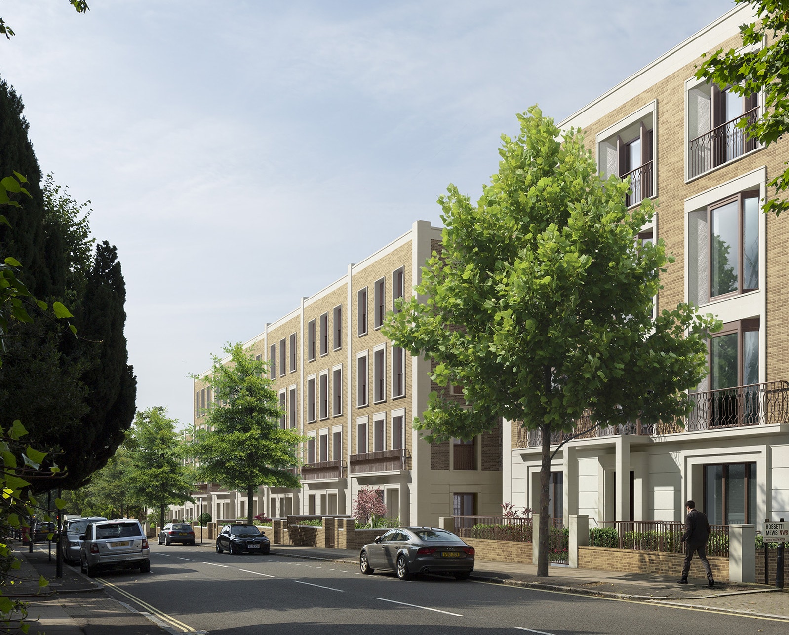 Ordnance Hill, St Johns Wood, London - tree lined street