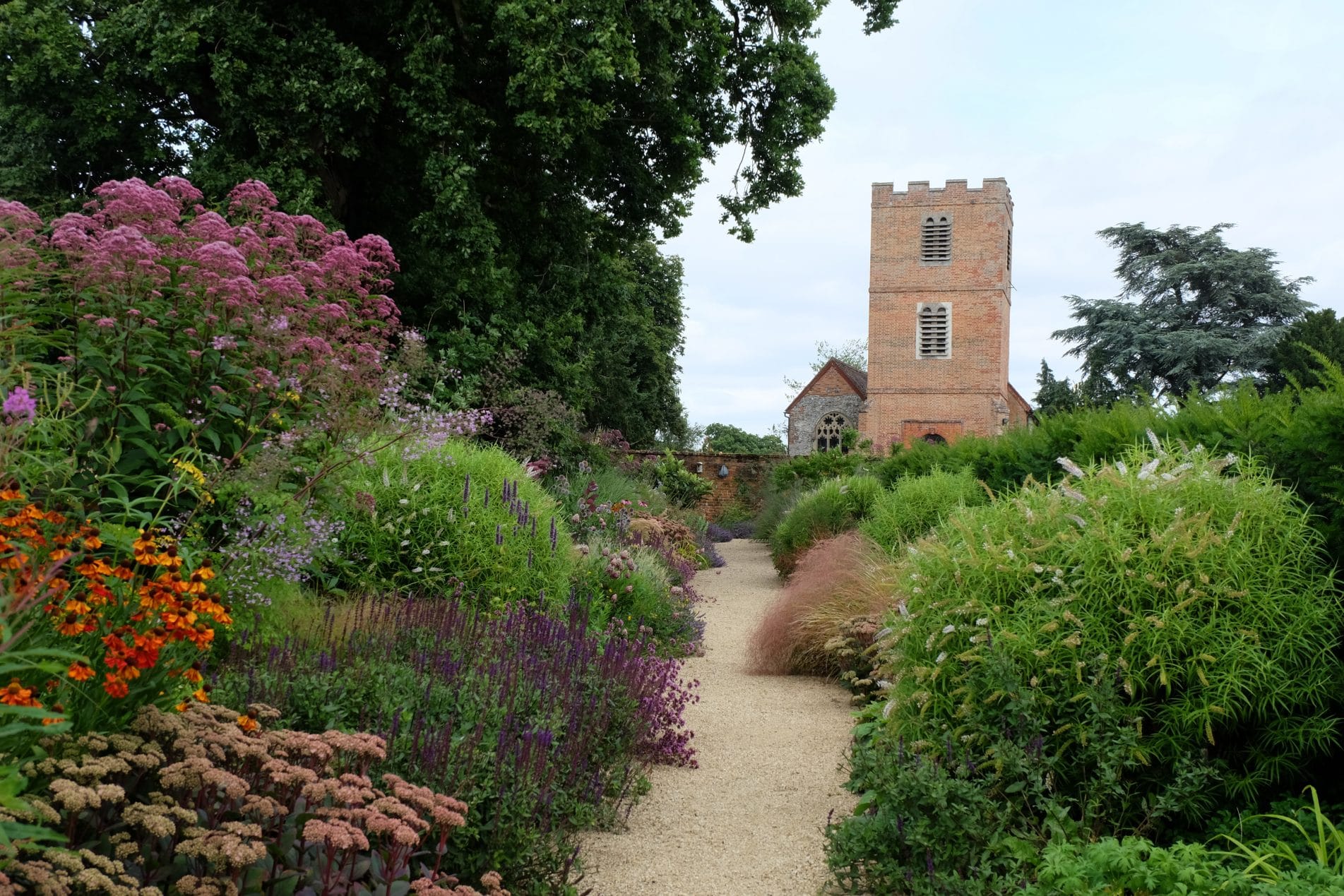 Flowering borders looking towards the East Gate