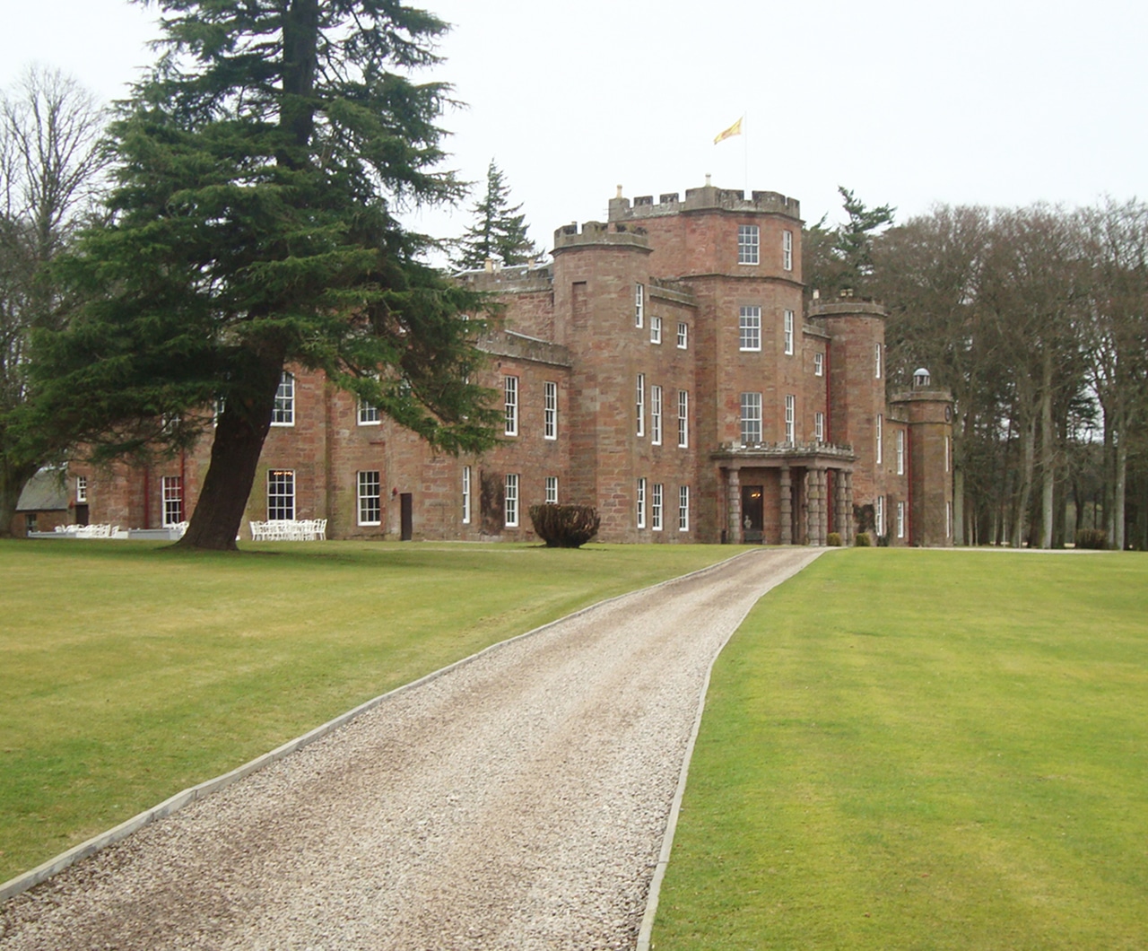 The path leading up to Fasque House