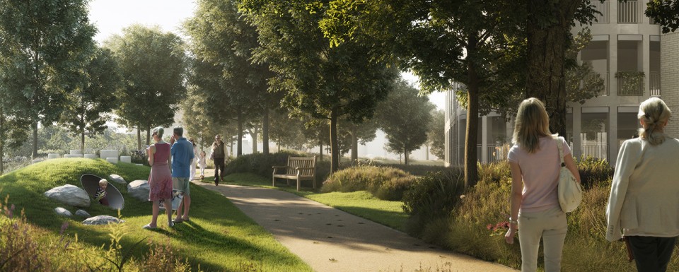 People enjoying Lost River Park in Earls Court