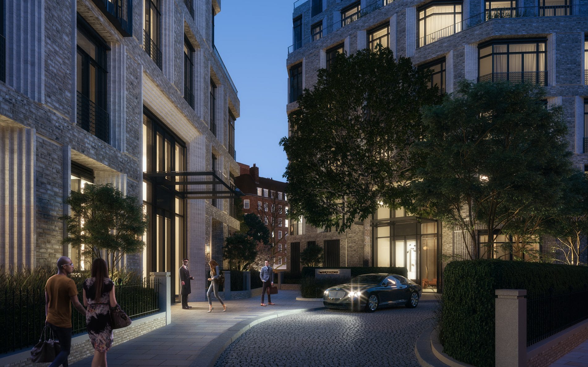 The Clearings Chelsea London Residential Arrival Court Andy Sturgeon Design