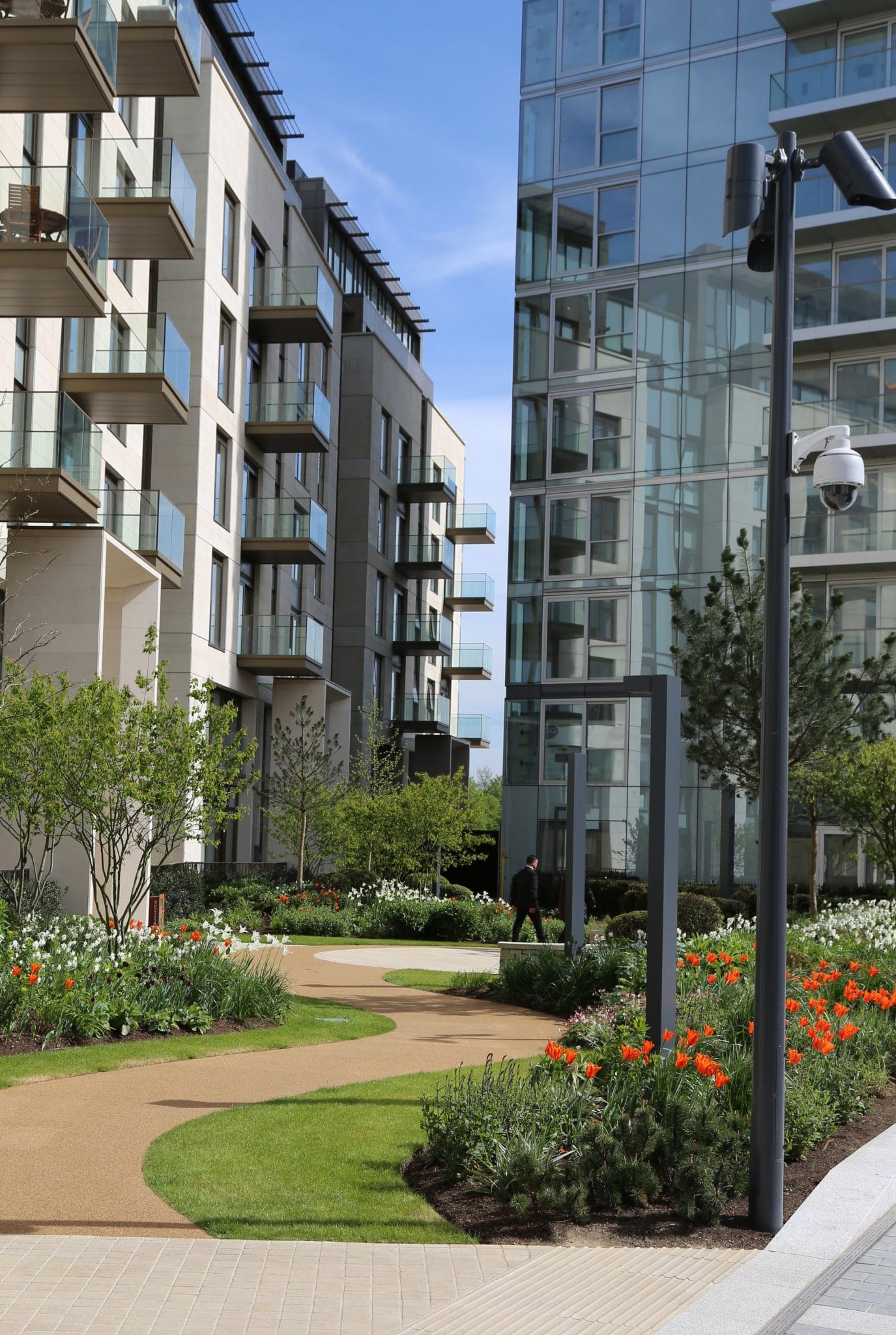 Lillie Square Residential Development London Featuring Garden Pathway Surrounded By Buildings