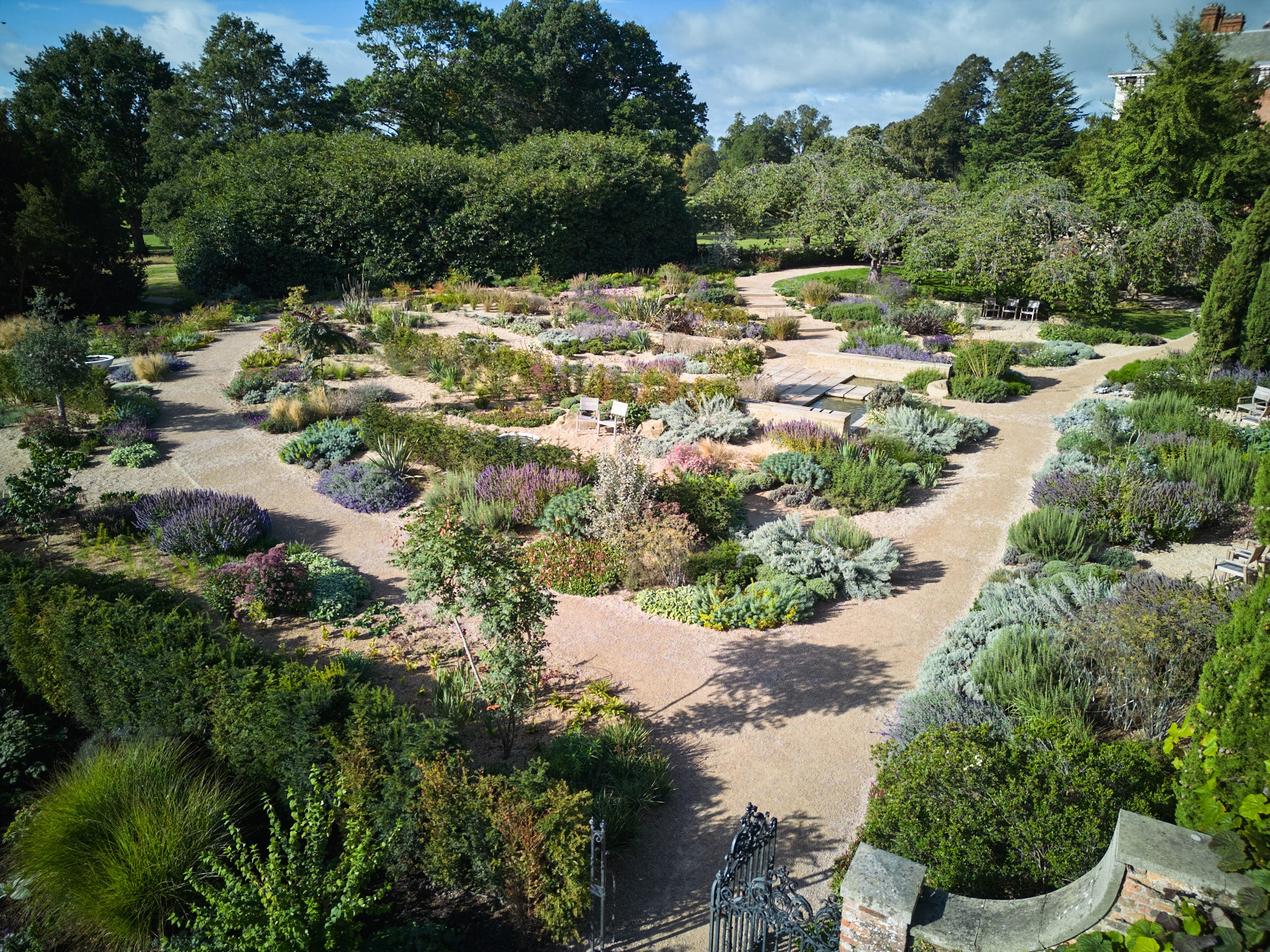 Mediterranean Gravel Garden in Historic Gardens