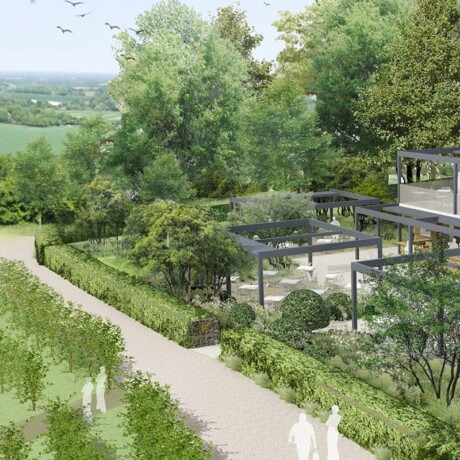 Andy Sturgeon garden design for the Rose and Vines at Ridgeview Vineyard